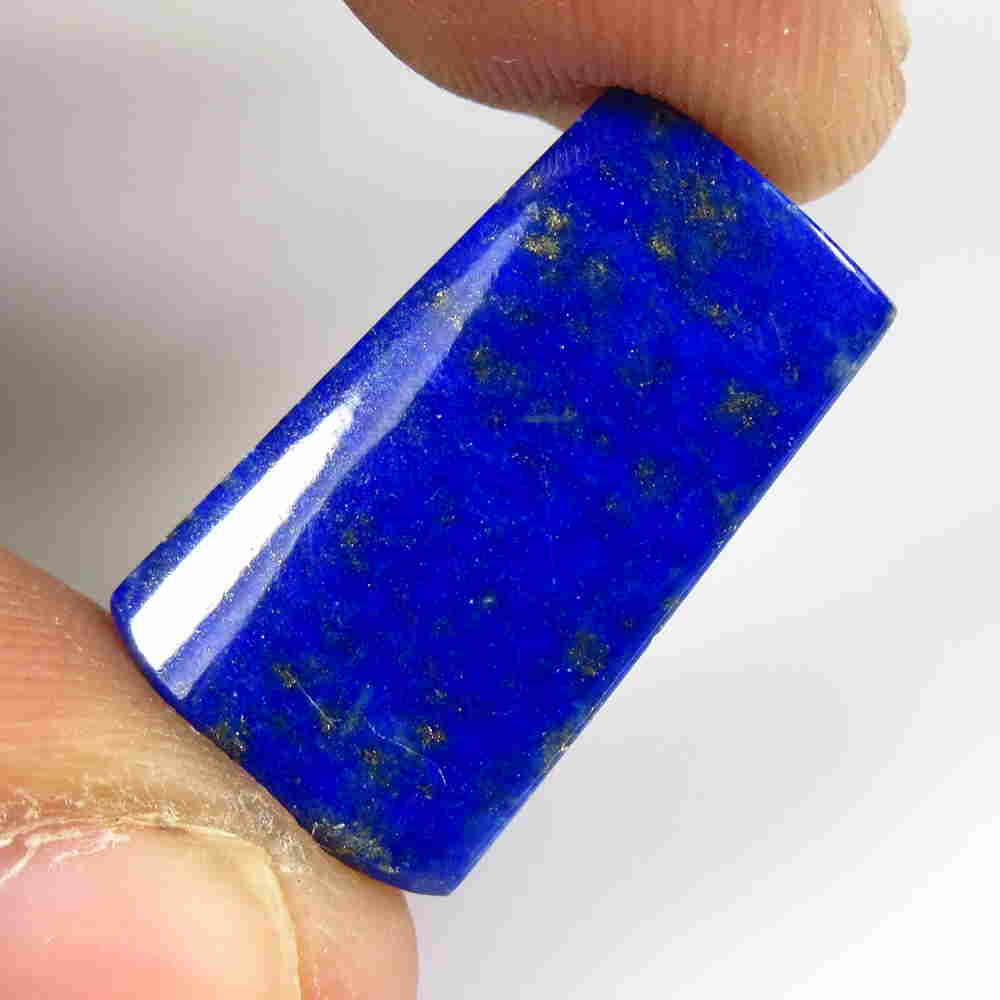 16.64 Ctw Natural Drilled Blue Lapis Lazuli Fancy Cab: No Reserve! Title: 16.64 Ctw Natural Drilled Blue Lapis Lazuli Fancy Cab Stone Clarity: Opaque Gemstone: Lapis Lazuli Carat Weight: 16.64 Size/Dimensions: 22.00 x 15.00 x 5.30 mm Additional Informatio