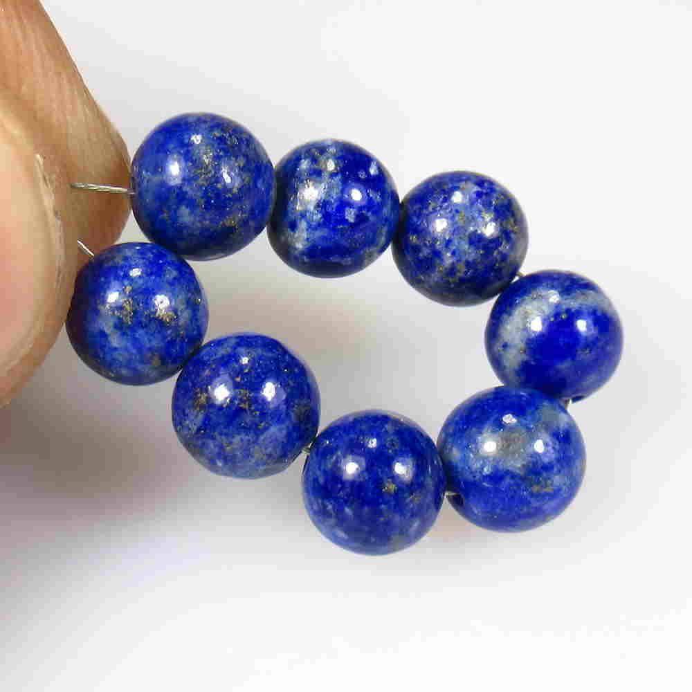 17.70 Ctw Natural 8 Drilled Blue Lapis Lazuli Round: No Reserve! Title: 17.70 Ctw Natural 8 Drilled Blue Lapis Lazuli Round Ball Beads Stone Clarity: Opaque Gemstone: Lapis Lazuli Beads Carat Weight: 17.70 Size/Dimensions: 6.50 to 6.80 mm / 8 PC's Addit