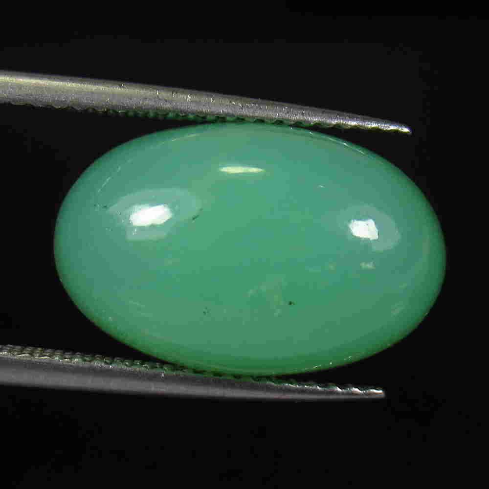 9.75 Ct Natural Chrysoprase Oval Cab (1 of 2)