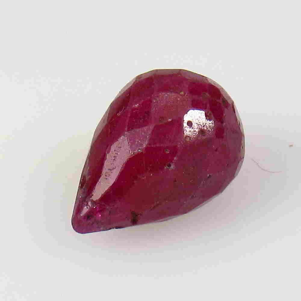 7.64 Ctw Natural Mozambique Red Ruby Pear Drop Beads (1 of 2)