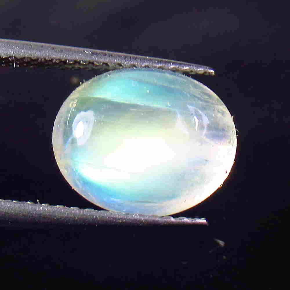 3.71 Ctw Natural Blue Moonstone Oval Cab: No Reserve! Title: 3.71 Ctw Natural Blue Moonstone Oval Cab Stone Clarity: Translucent Gemstone: Moonstone Carat Weight: 3.71 Size/Dimensions: 11.20 x 9.10 x 5.00 mm Additional Information: Excellent