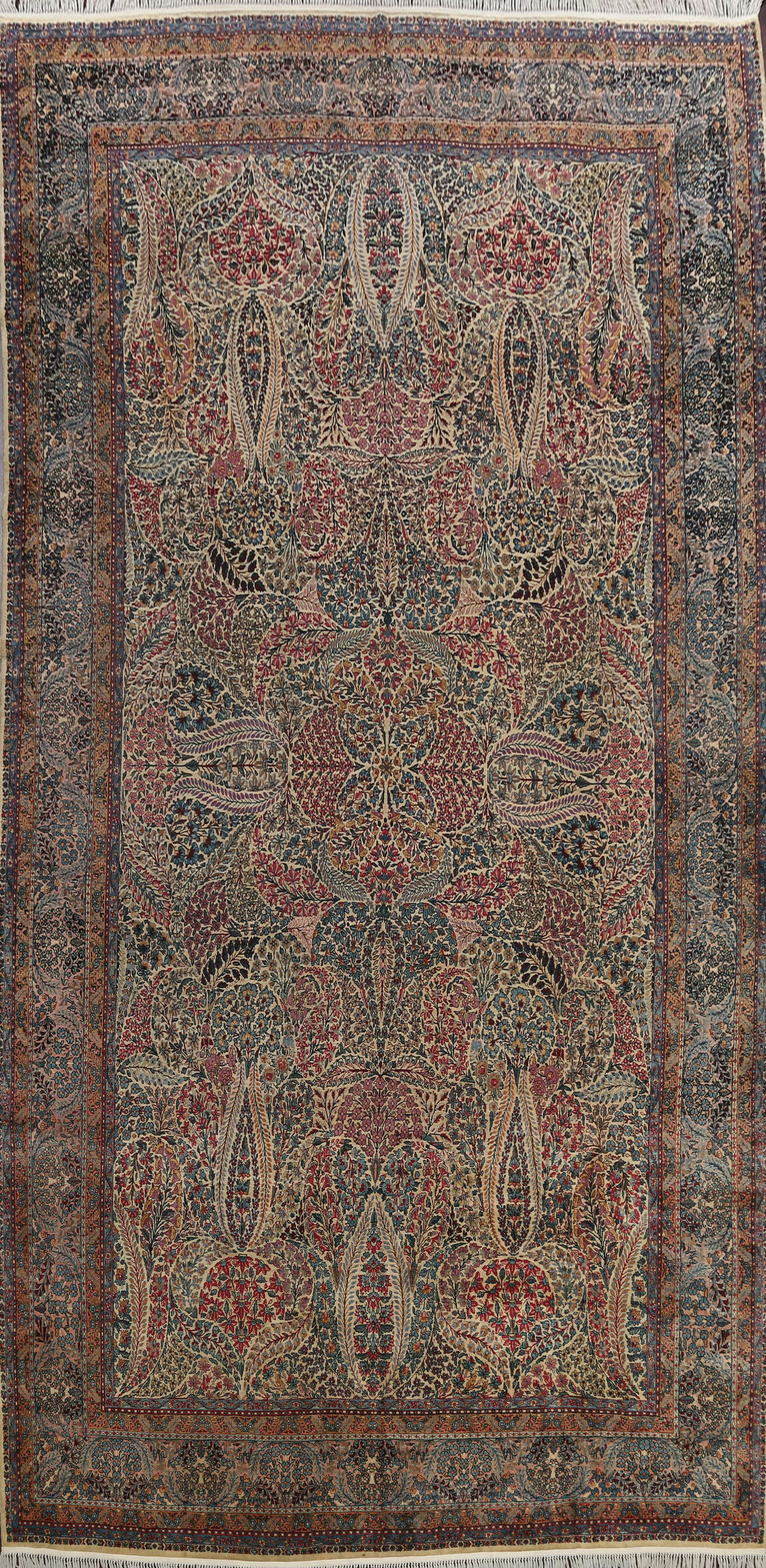 Pre-1900 Kerman Vegetable Dye Persian Area Rug 10x16 (1 of 18)