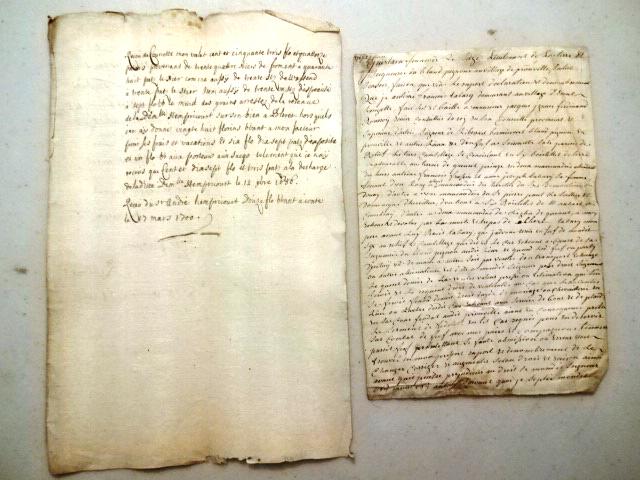 Group of French Documents 1695 to 1767 (1 of 4)