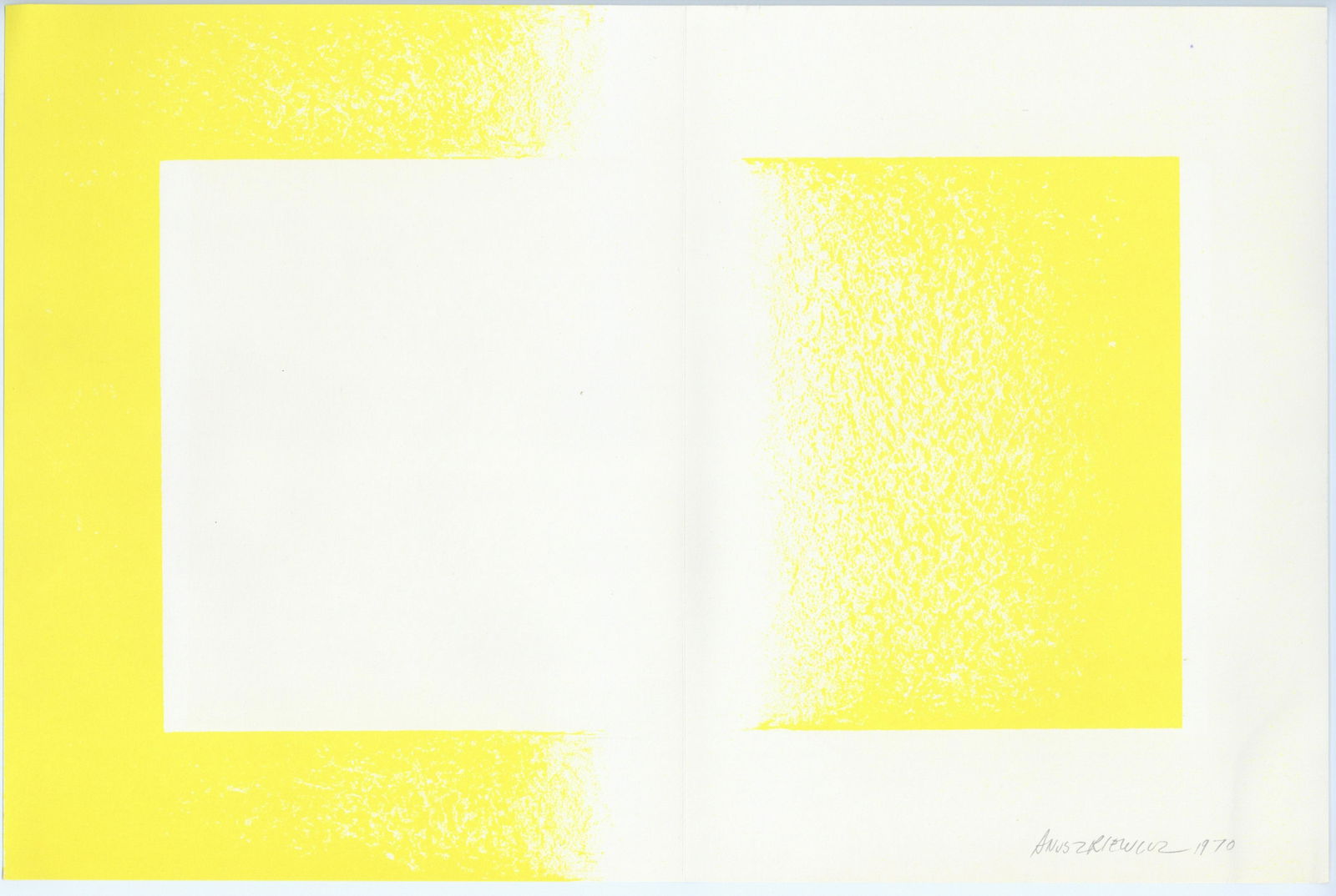 Richard Anuszkiewicz original lithograph "Yellow (1 of 1)