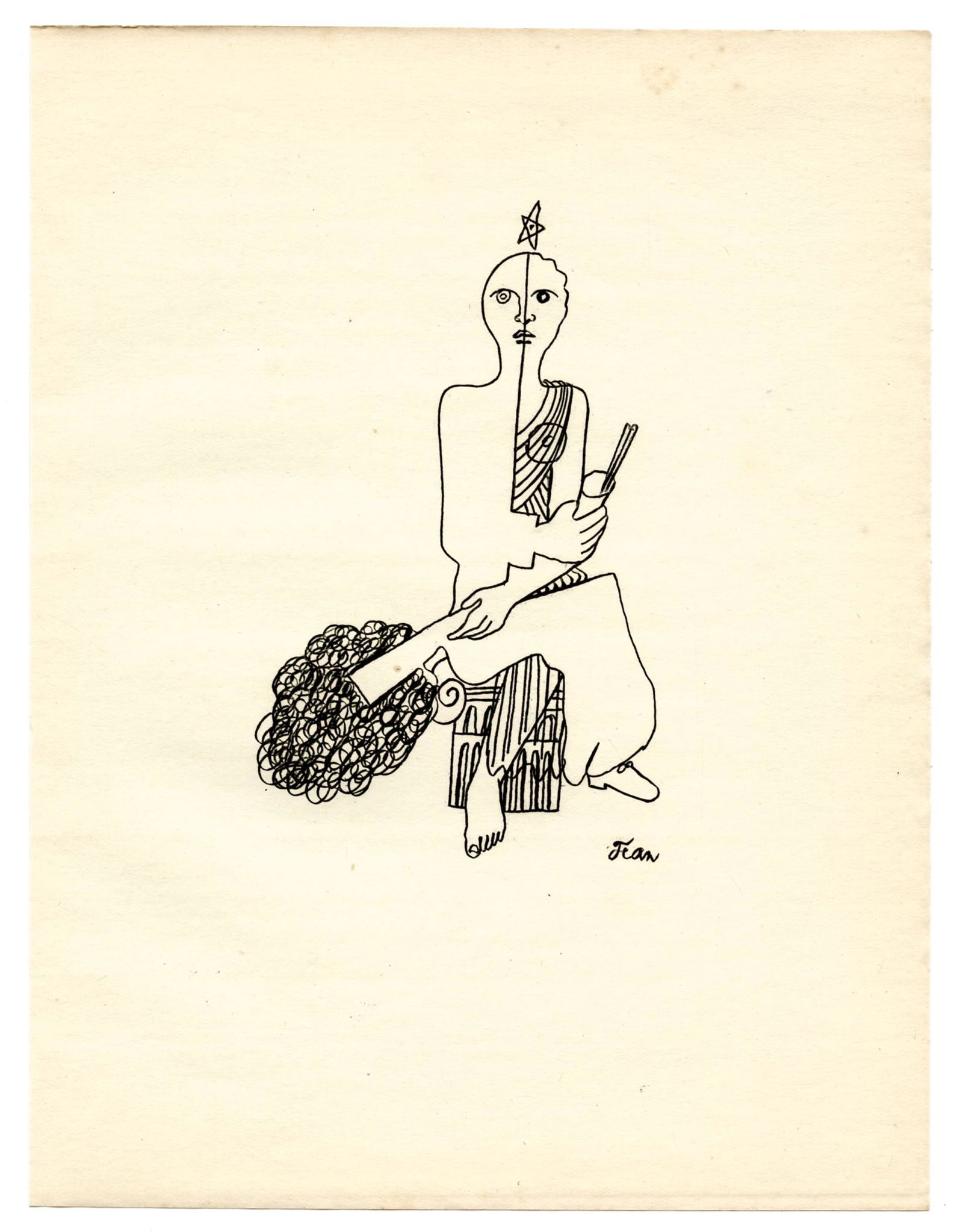 Jean Cocteau copper plate engraving (1 of 1)