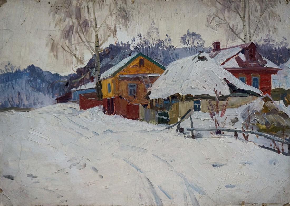 Oil painting Winter came Rapoport Boris Naumovich (1 of 8)
