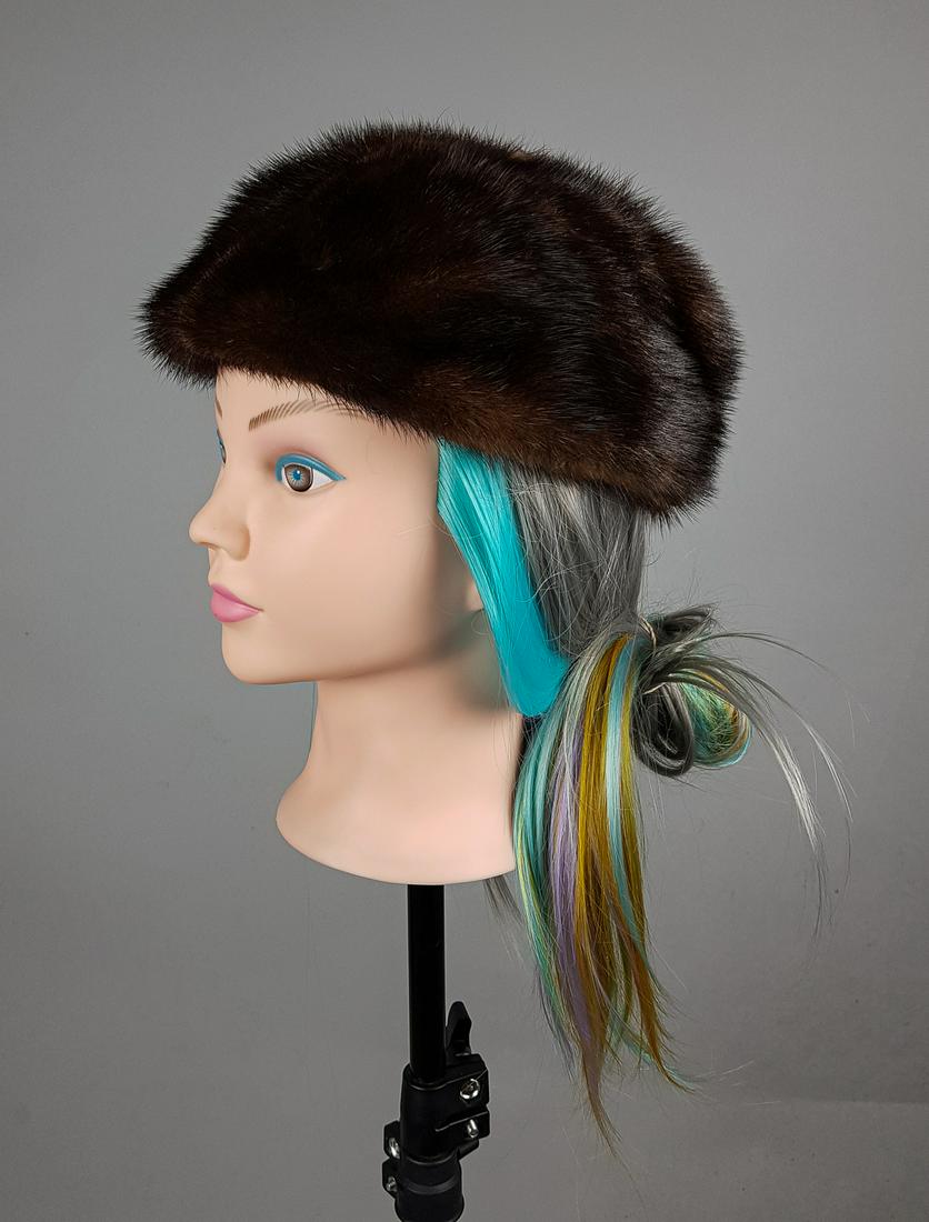 BROWN MINK FUR HAT (1 of 6)