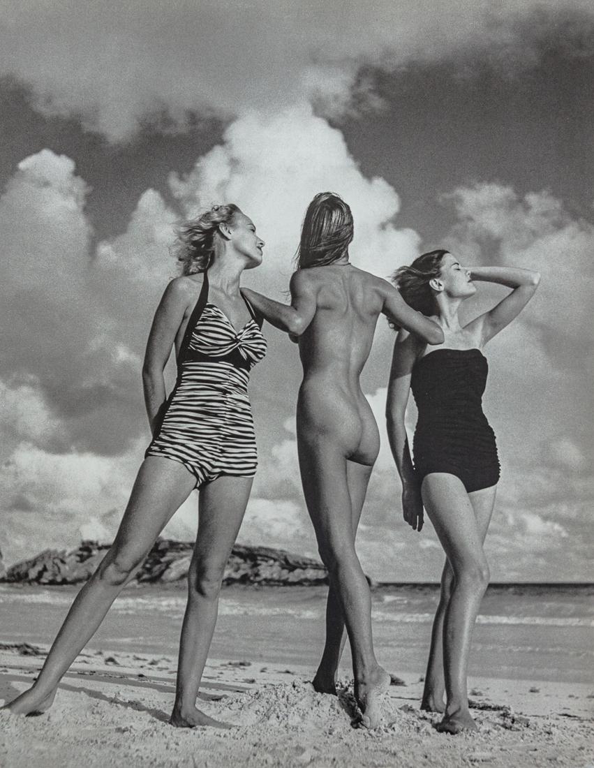 PHILIPPE HALSMAN - Bermuda, 1946: Artist: Philippe Halsman Title: Bermuda, 1946 Medium: Photo Litho, 1998, USA Dimensions: 10x12.9" Description: Heat Wax Mounted on 14x18" Conservation Board Artist Bio: Philippe Halsman was an America