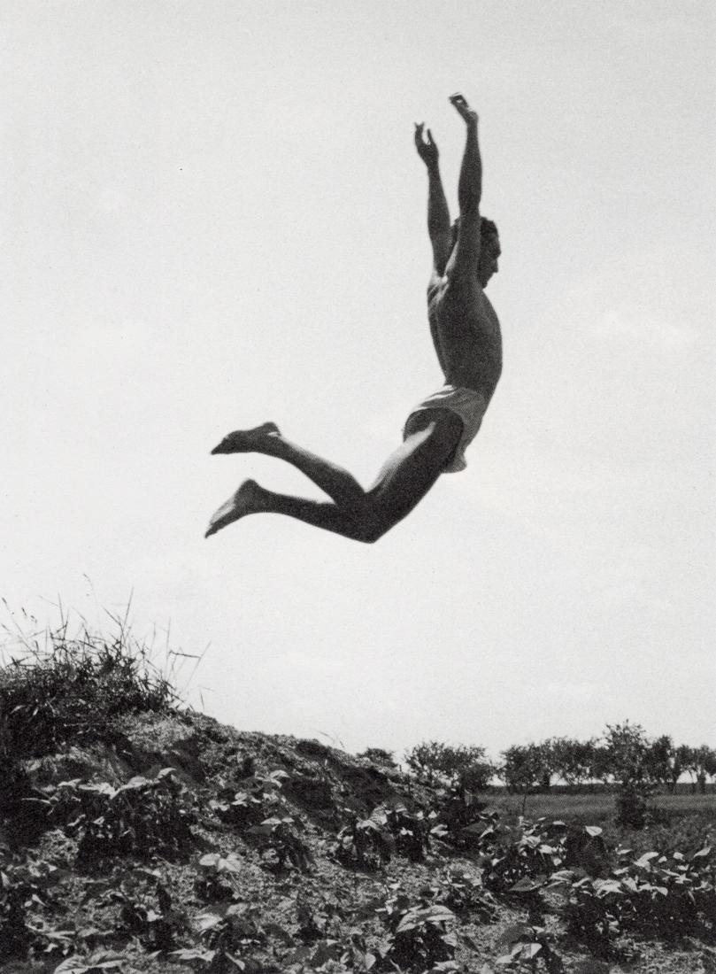 ANDRE KERTESZ - My Brother As Icarus, Hungary, 1919: Artist: Andre Kertesz Title: My Brother As Icarus, Hungary, 1919 Medium: Photo Litho, 1995, Italy Dimensions: 5.5x7.5" Description: Heat Wax Mounted on 8.5x11" Conservation Board Artist Bio: Andre Ker