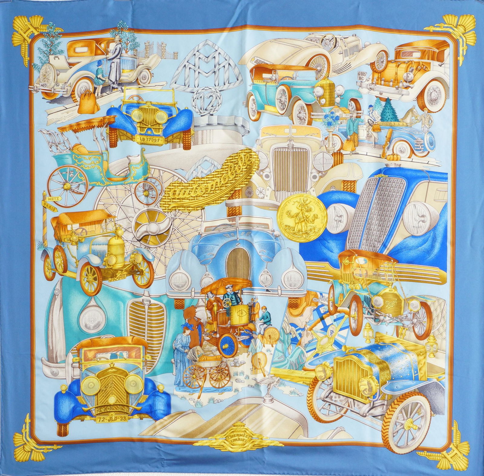 Hermes Scarf/Foulard - Automobile - excellent condition (1 of 12)