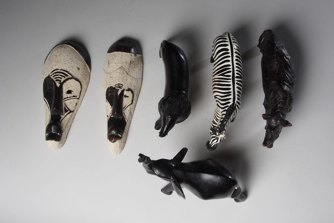 Six decorative wooden sculptures, Africa (1 of 4)