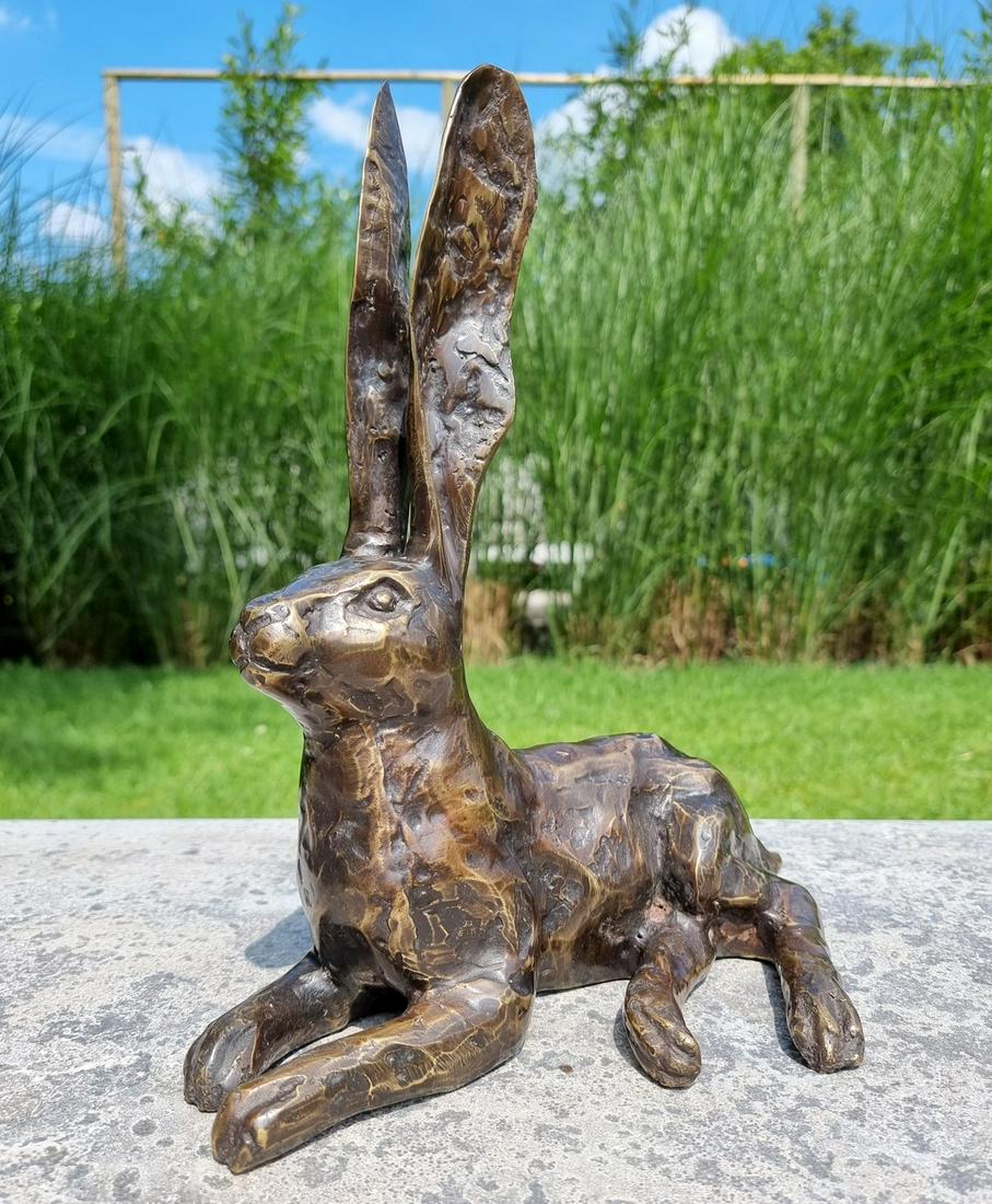 Bronze hare - Garden decoration - beautiful garden (1 of 8)