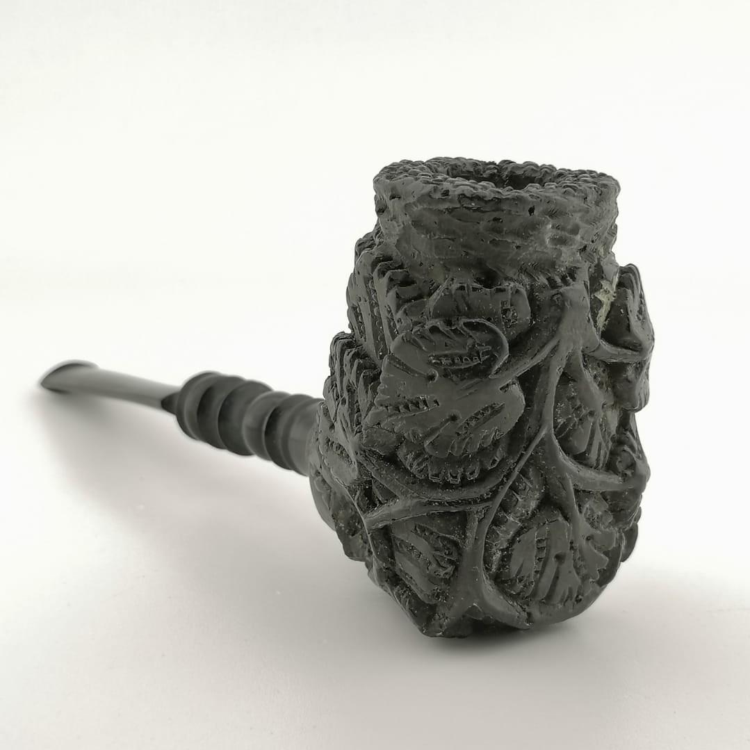 Black Patterned Vineyard Classic Meerschaum Pipe (1 of 10)