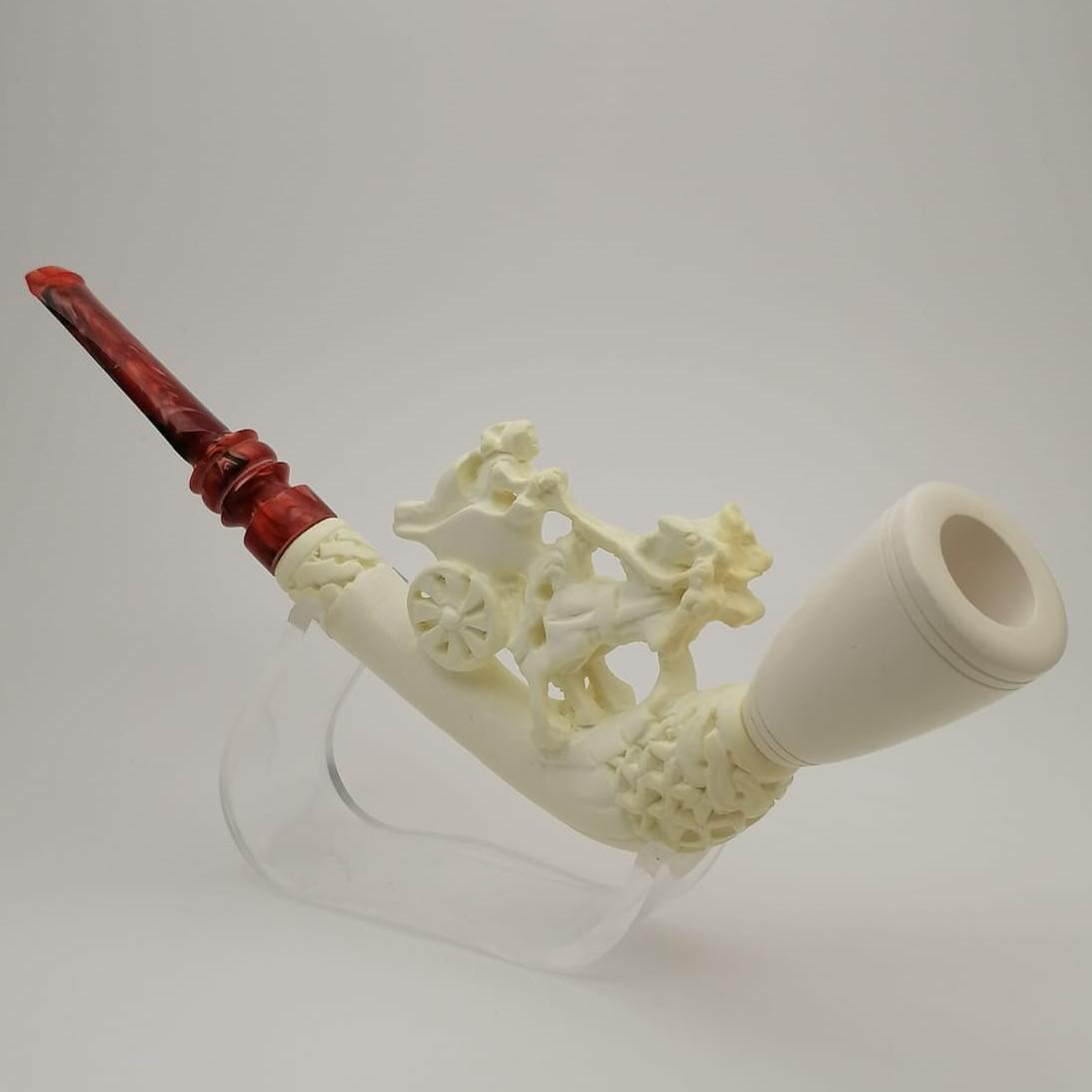 Roman Empire War Chariot Hand carved Meerschaum Pipe (1 of 12)