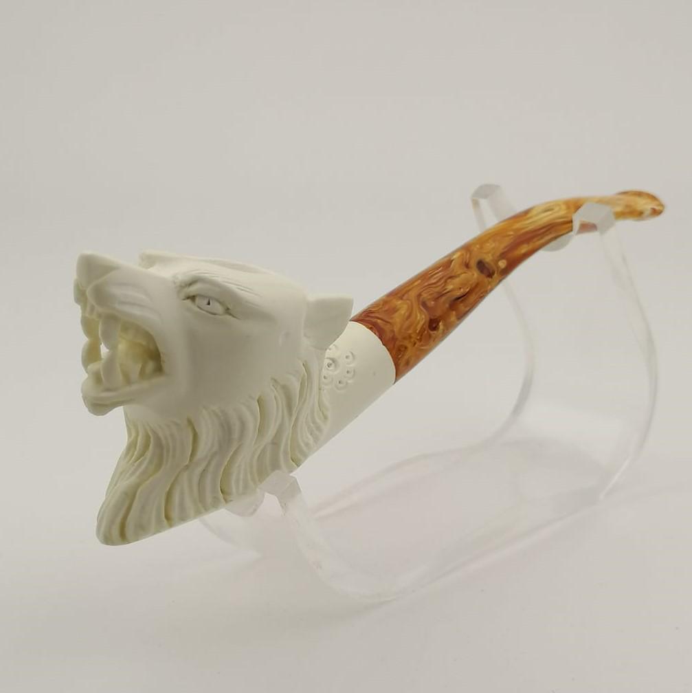 Wolf,Hand carved Meerschaum Pipe. (1 of 9)