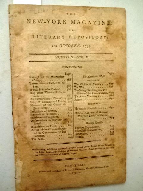 1794 New York Magazine Anthony Wayne Indian Wars (1 of 5)