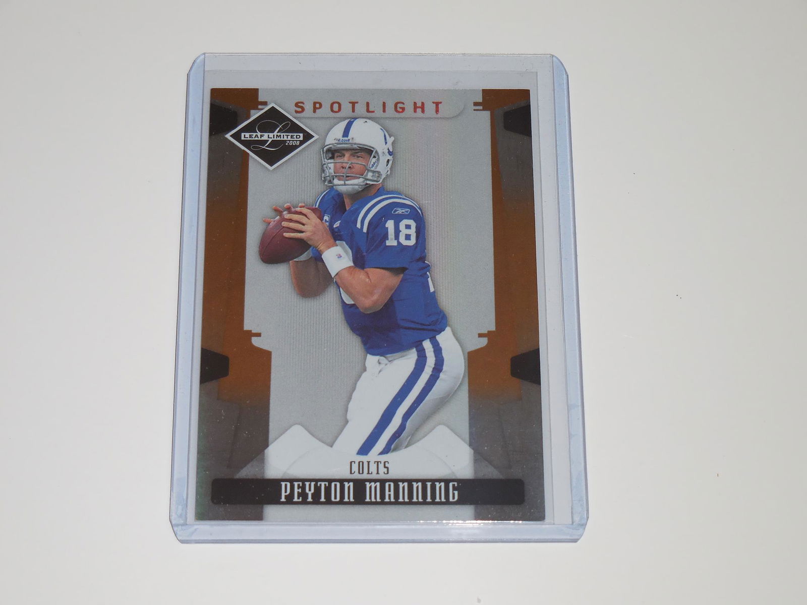 2008 LEAF LIMITED PEYTON MANNING SPOTLIGHT #'D 117/125 (1 of 2)