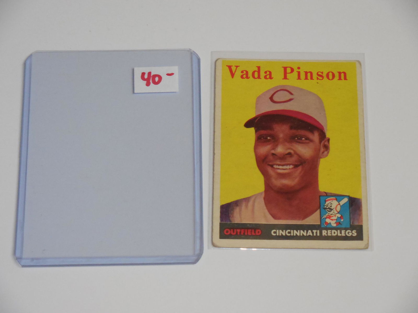 1958 TOPPS BASEBALL #420 VADA PINSON ROOKIE CARD (1 of 2)