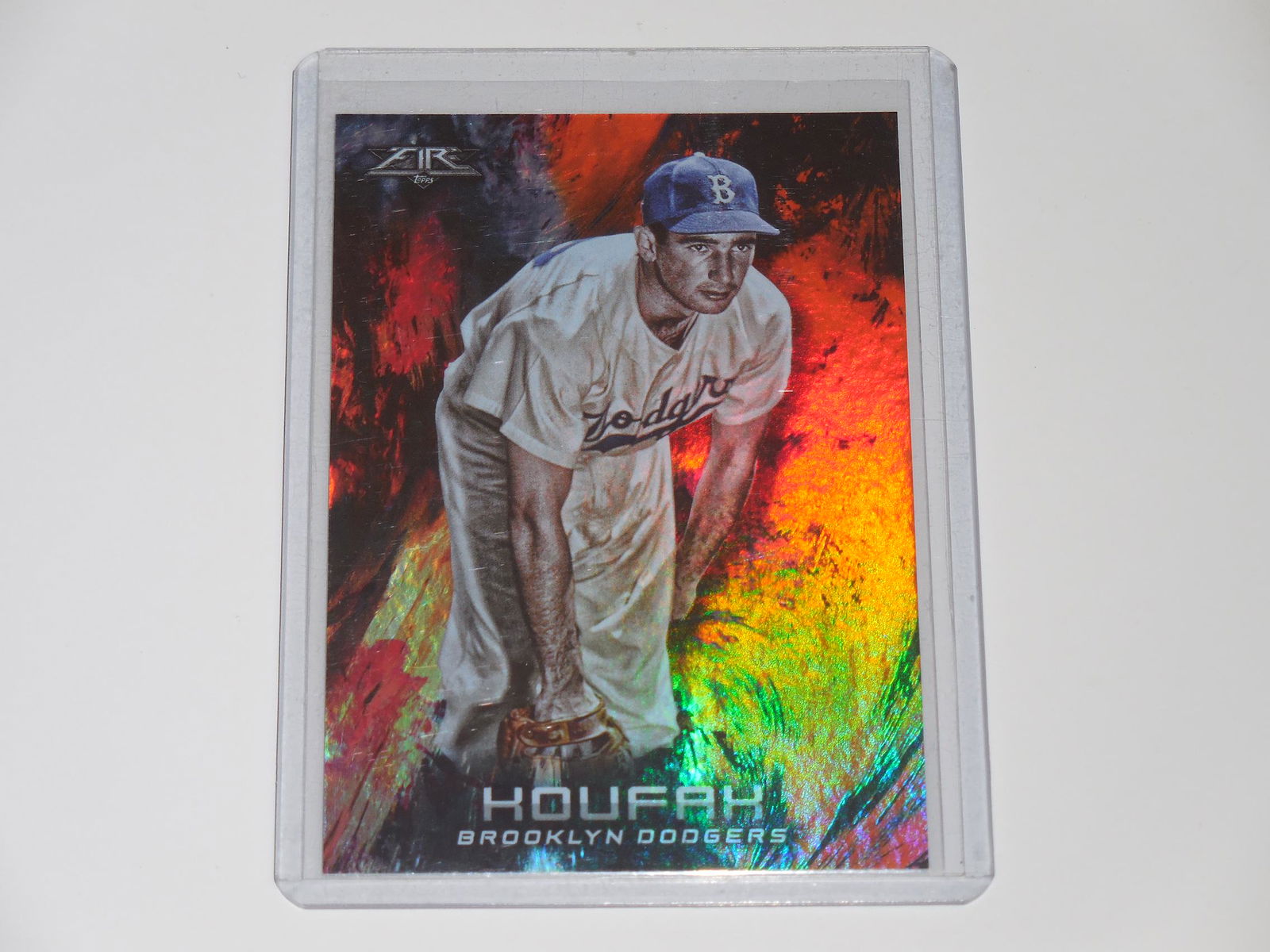 2018 TOPPS FIRE SANDY KOUFAX ORANGE #'D 082/299 DODGERS (1 of 2)