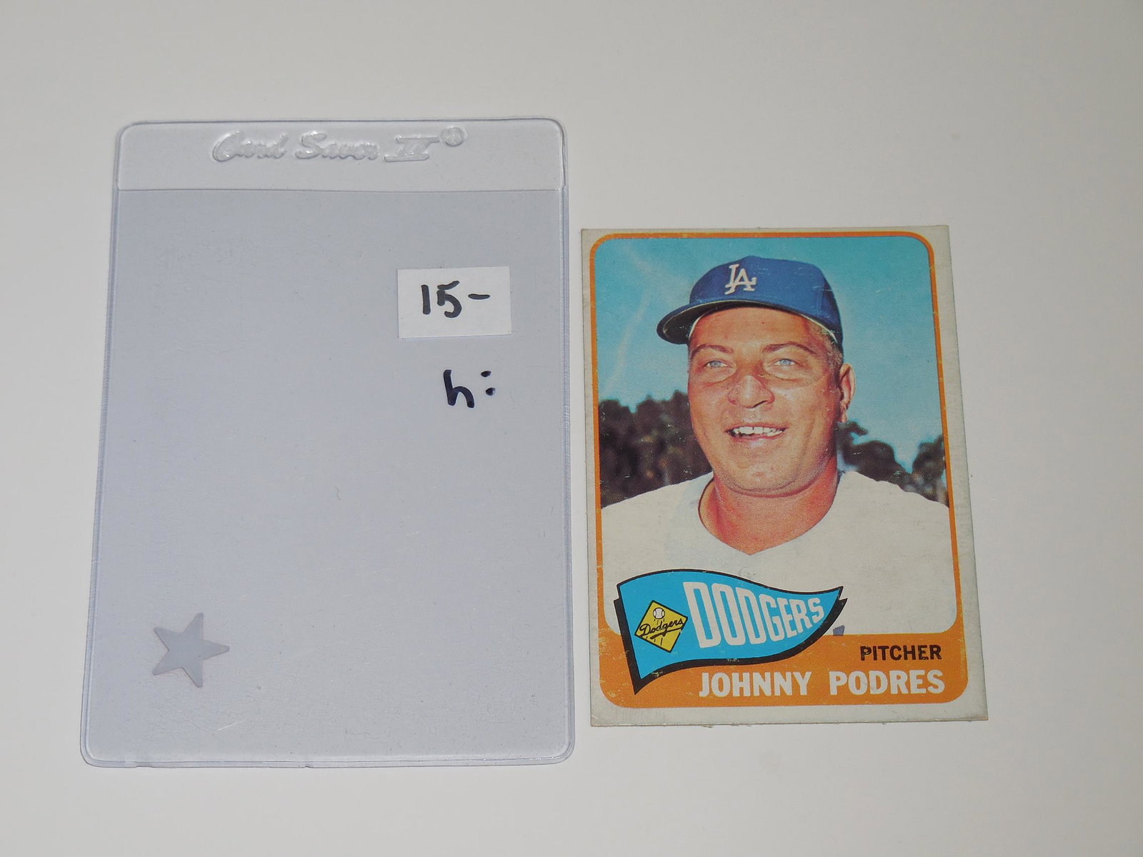 1965 TOPPS #387 JOHNNY PODRES DODGERS FAIR (1 of 2)