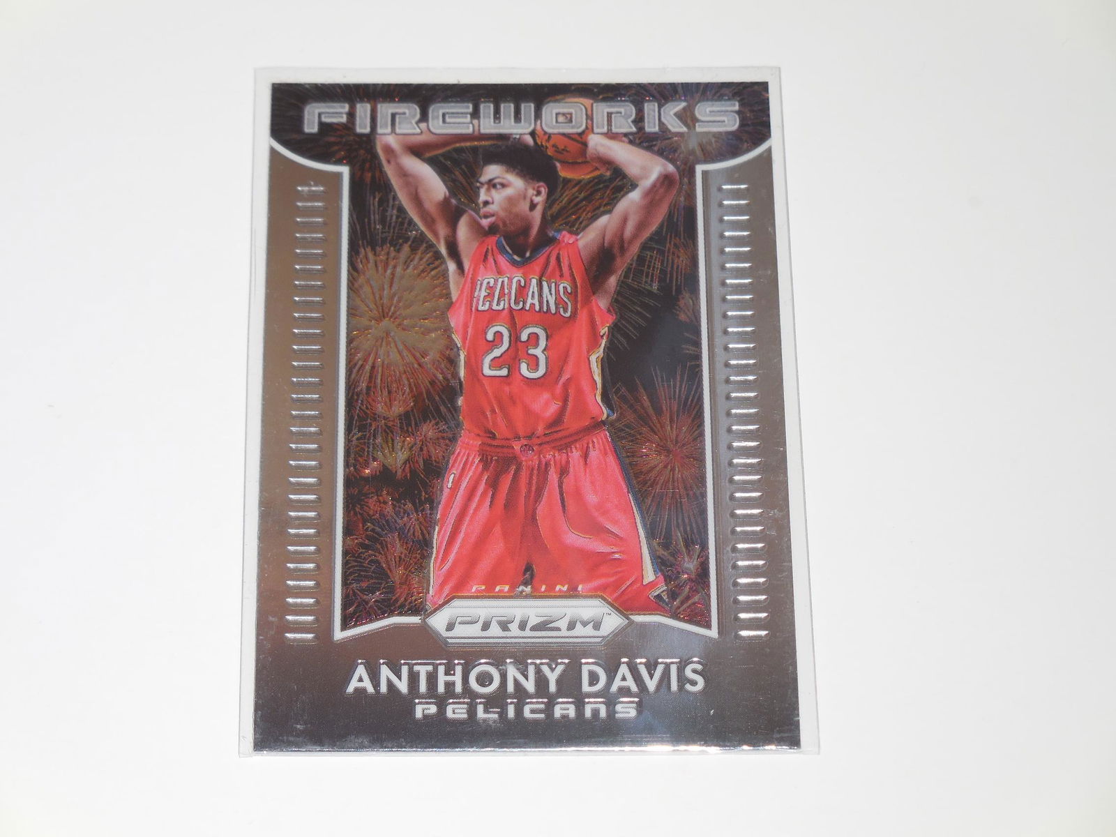 15-16 PANINI PRIZM ANTHONY DAVIS FIREWORKS INSERT CARD (1 of 2)