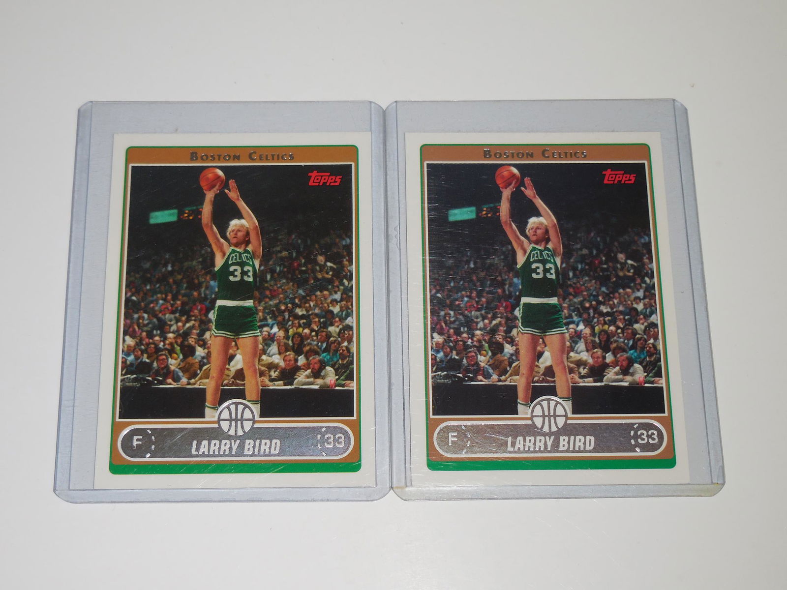 2006 TOPPS LARRY BIRD 2 CARD LOT (1 of 2)