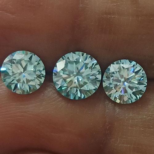 3 PCS 1.83 CTS NATURAL MOISSANITE ROUND SHAPE GOOD (1 of 5)