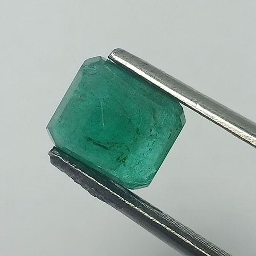 1.85 Ct NATURAL UNHEATED ZAMBIAN EMERALD OCTAGON CUT (1 of 2)