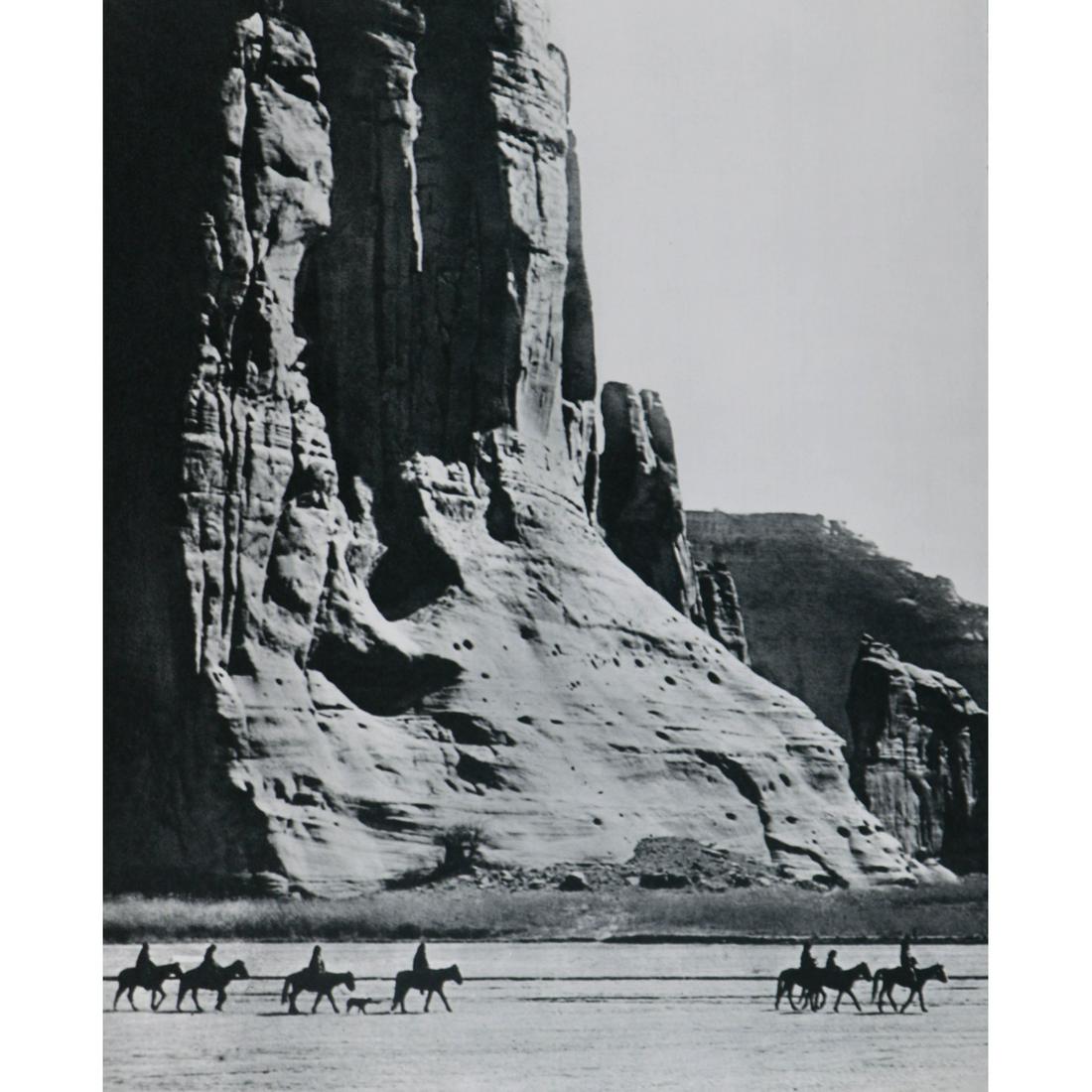 EDWARD CURTIS - Navajos Riding Through Canyon de Chelly (1 of 1)