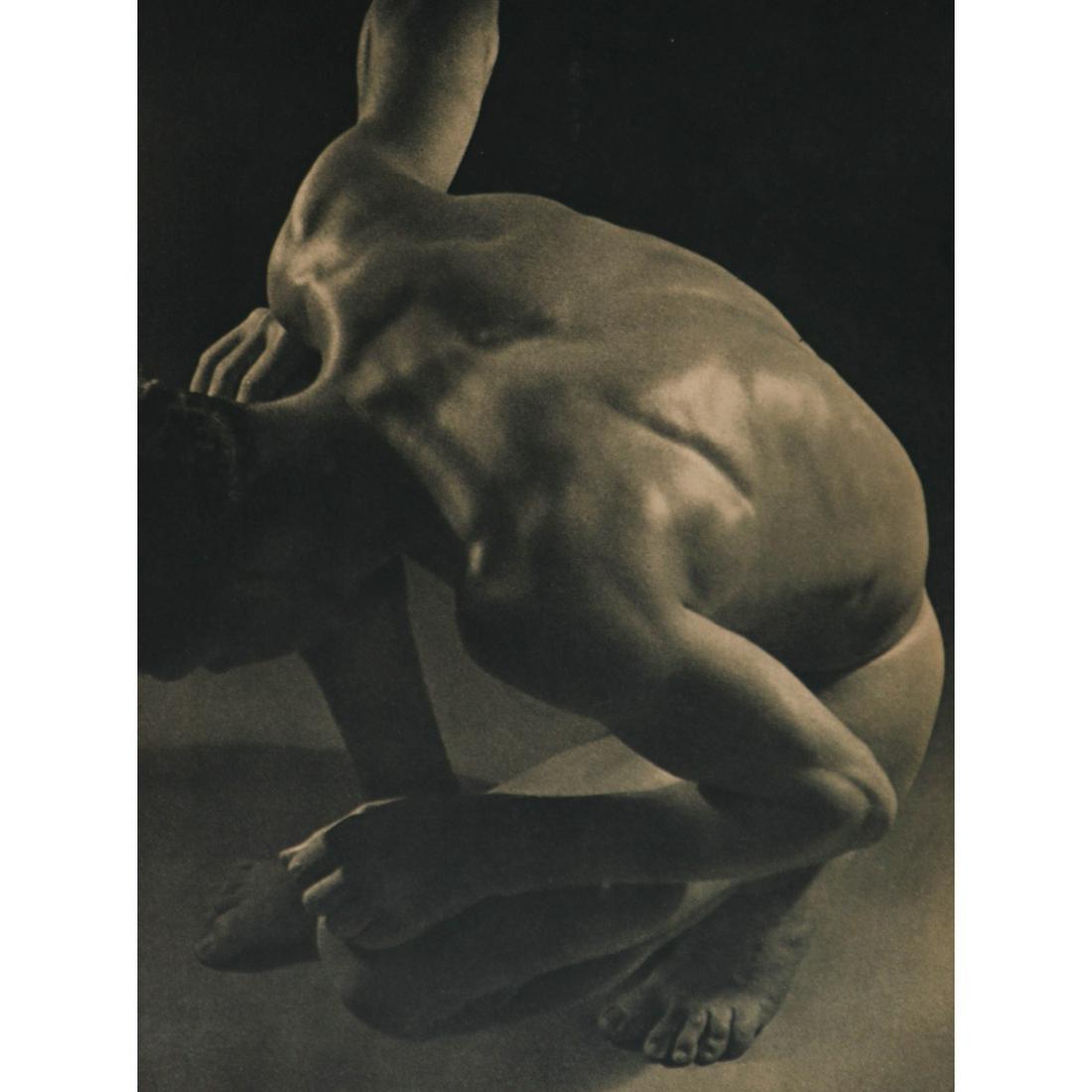 ANDRE STEINER - Male nude: Artist: ANDRE STEINER Print Title: Nude Medium: Sheet-fed Gravure Printing Date: 1940's Printed in France Image Size approx: 9 x 6.5 inches Andre Steiner (1901-1978) was a Hungarian Jew who came to Pa