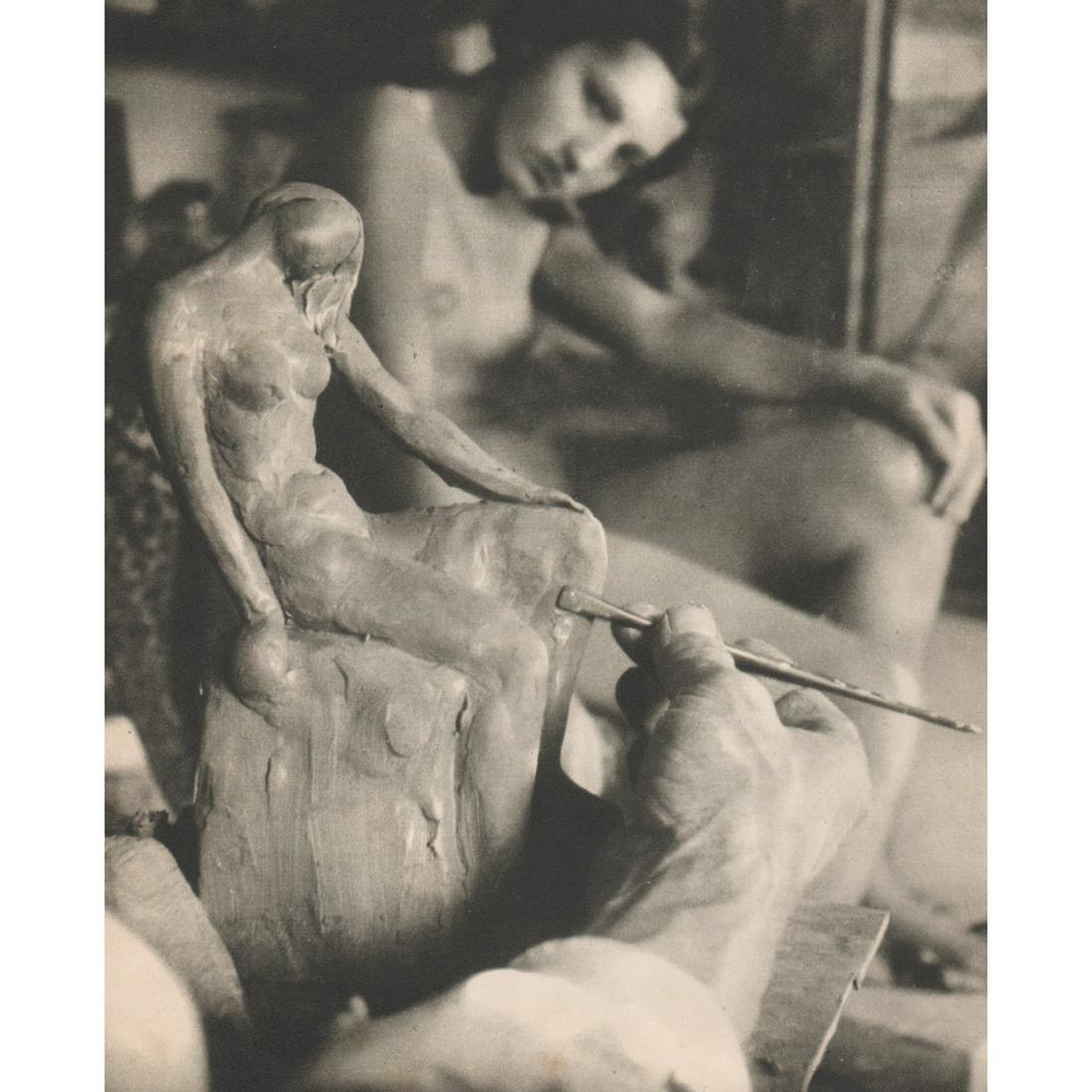 HANS STEINER - Clay and the Living Flesh: Artist: HANS STEINER Print Title: Clay and the Living Flesh Medium: Sheet-fed Gravure Printing Date: 1940's Printed in Great Britain Image Size approx: 8.25 X 6.5 inches Hans Steiner (1907-1962) was a