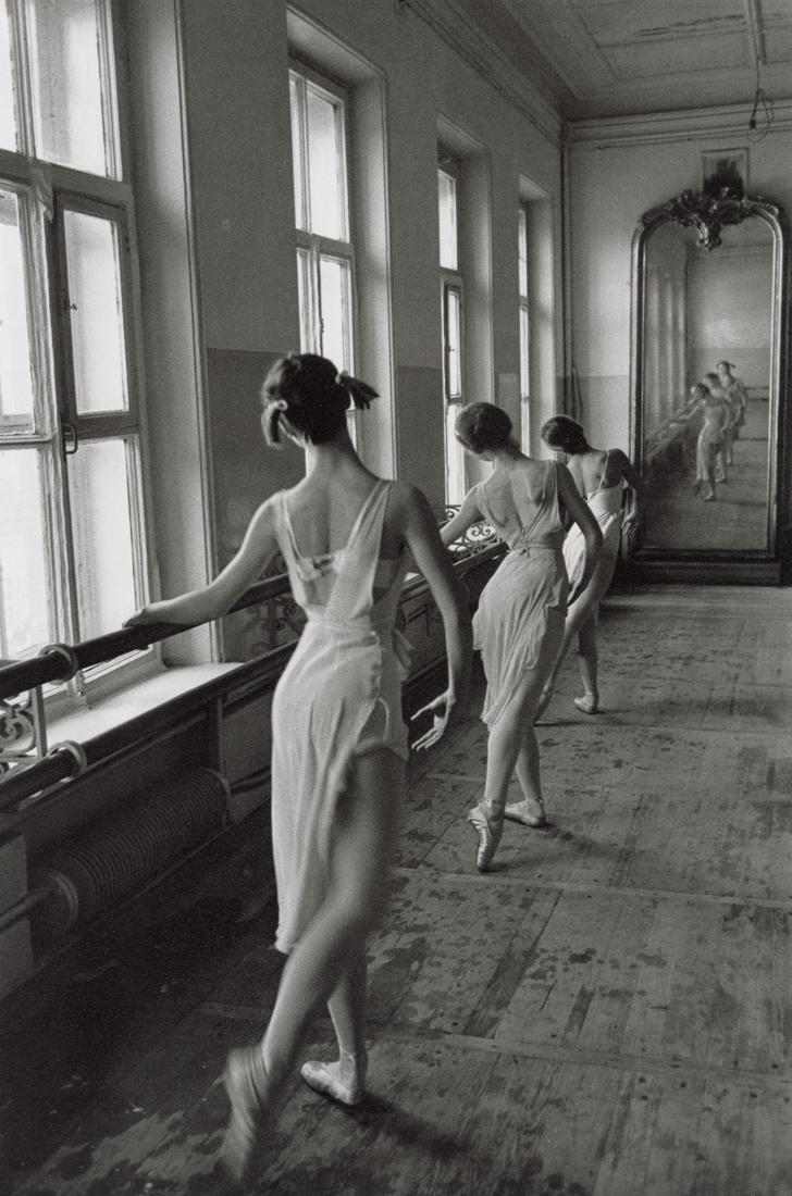 CORNELL CAPA - Bolshoi Ballet School, Moscow., 1958: Artist: Cornell Capa Title: Bolshoi Ballet School, Moscow., 1958 Medium: Photo Litho, 1989, Great Britain Dimensions: 7.5x11.3" Description: Heat Wax Mounted on 11x14" Conservation Board Artist Bio: C