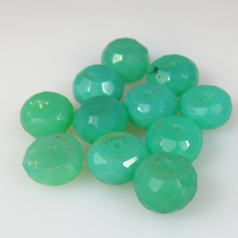 23.30 Ct Natural 11 Drilled Chrysoprase Round Beads (1 of 2)