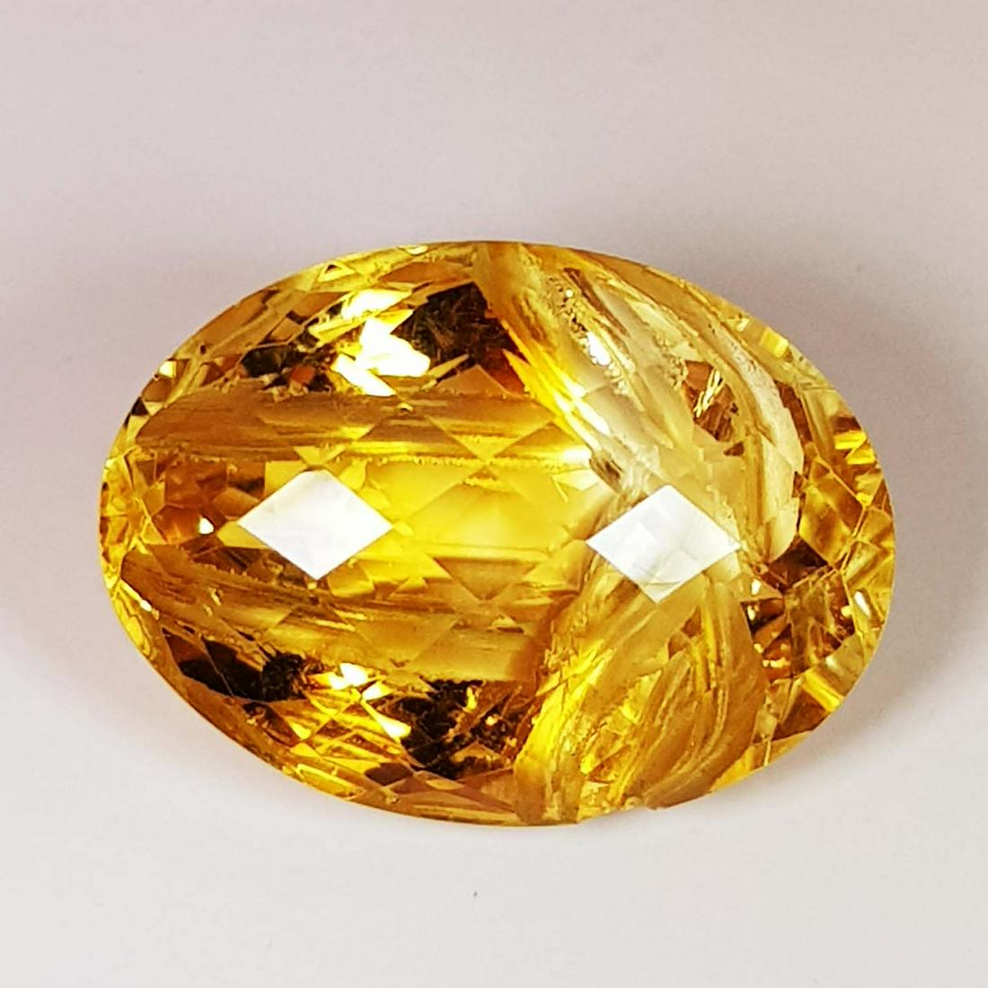 Natural Citrine Oval Flower Cut 12.10 ct (1 of 1)
