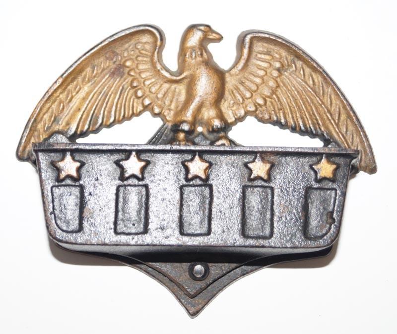 Antique Eagle & Stars Cast Iron Patriotic Match Safe (1 of 5)