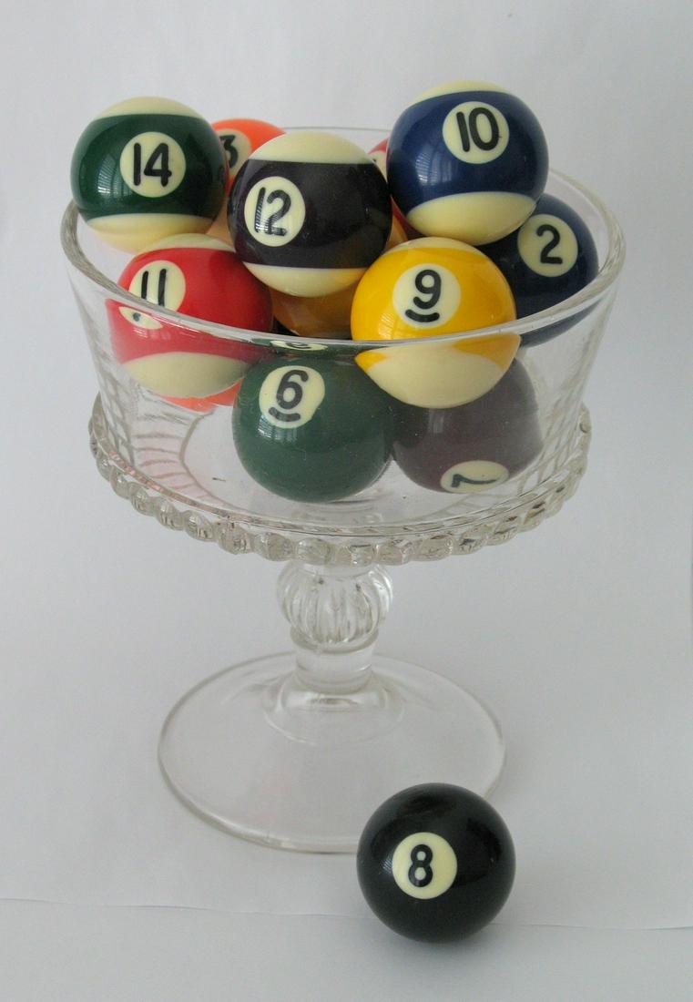 Group Of Miniature Vintage Billiard Balls (1 of 1)
