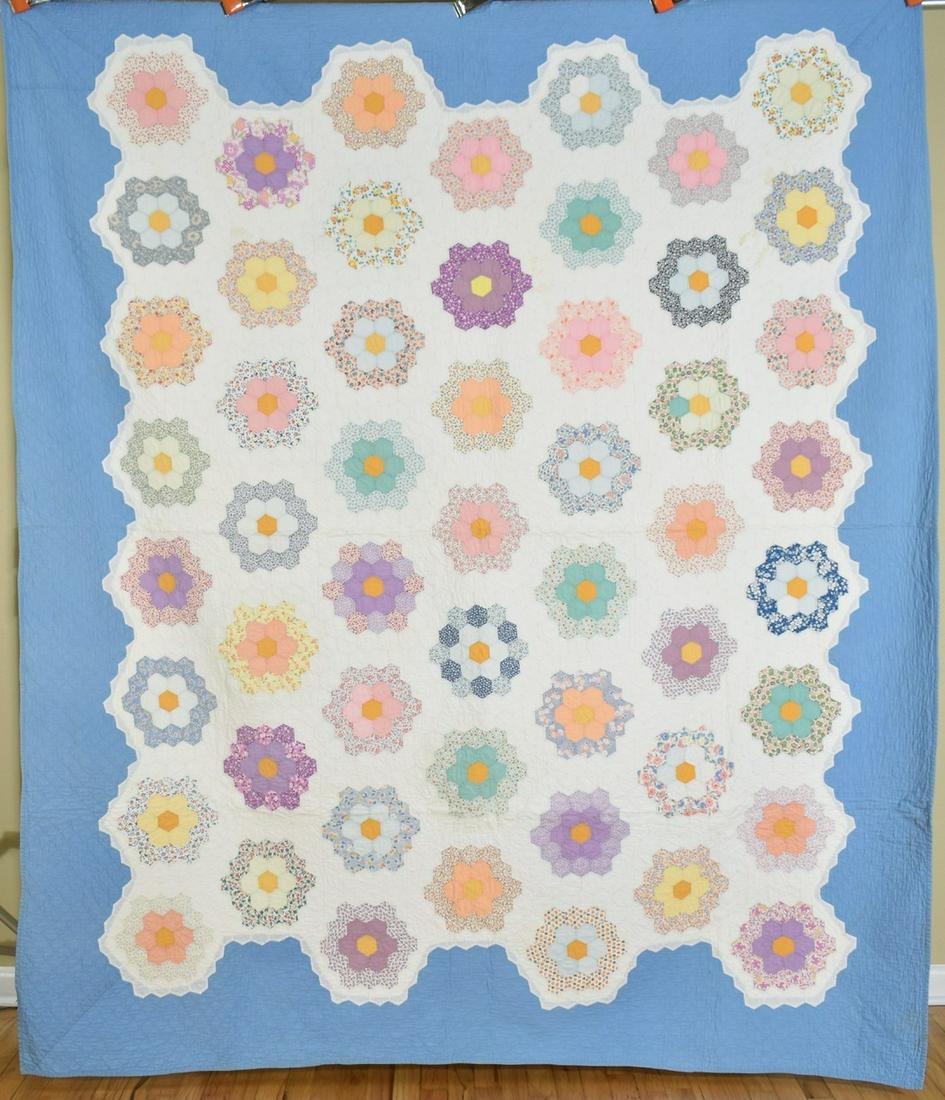 Large 30's Flower Garden Quilt (1 of 13)