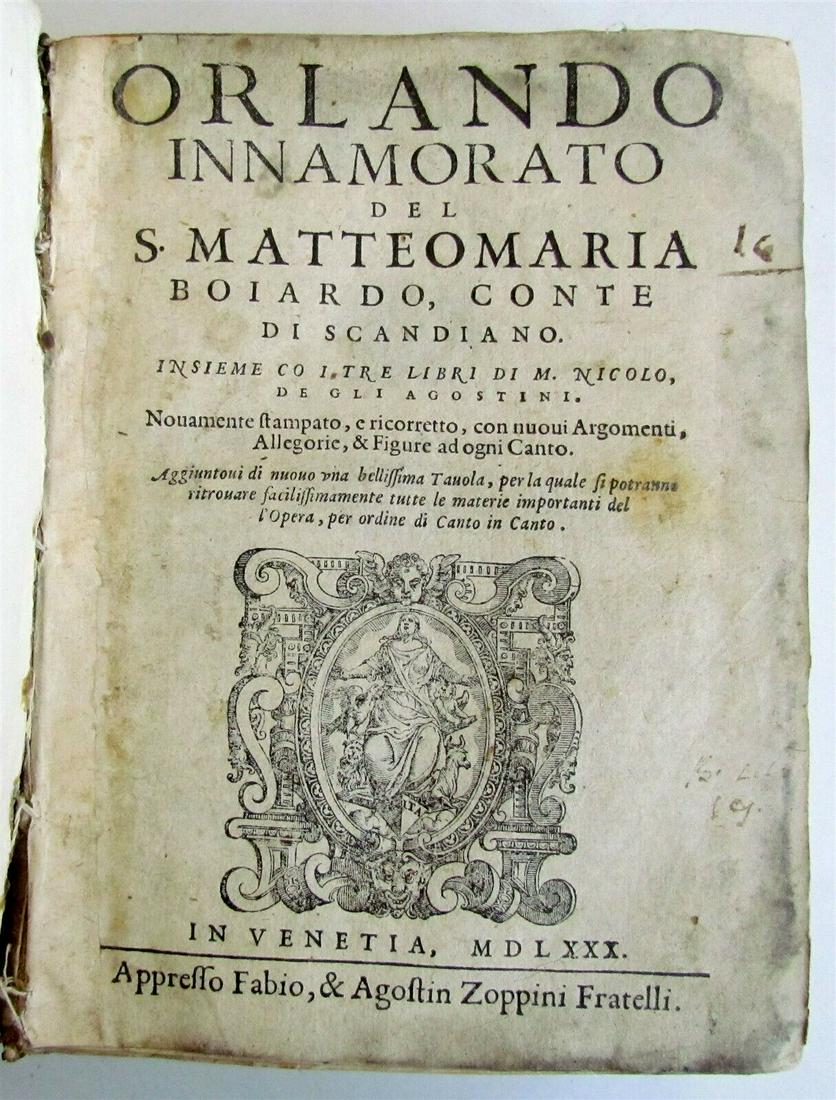 1580 ILLUSTRATED POEM Orlando Innamorato by Matteo (1 of 20)