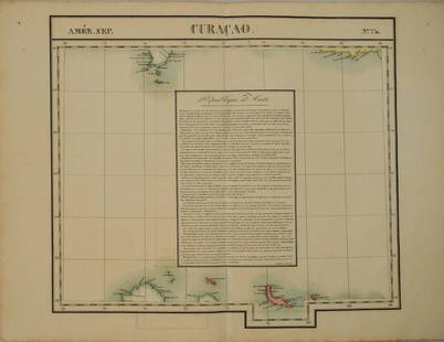 1825 Vandermaelen Map of the Curacao, Aruba -- Amer.: Title: 1825 Vandermaelen Map of the Curacao, Aruba -- Amer. Sep. Curacao No. 74.Cartographer: P VandermaelenYear / Place: 1825-7, ParisMap Dimension (in.): 18 X 21.1 in. This is an interesting,