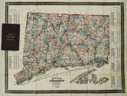 1886 Tilden Map of Connecticut -- New Map of: Title: 1886 Tilden Map of Connecticut -- New Map of ConnecticutCartographer: S TildenYear / Place: 1886, HartfordMap Dimension (in.): 20.9 X 27. 2 in. This is an excellent folding pocket map of