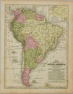 1852 Mitchell Map of South America -- No. 19 Map of: Title: 1852 Mitchell Map of South America -- No. 19 Map of South AmericaCartographer: S MithchellYear / Place: 1852, PhiladelphiaMap Dimension (in.): 10.5 X 8 in. This a very nice map of South