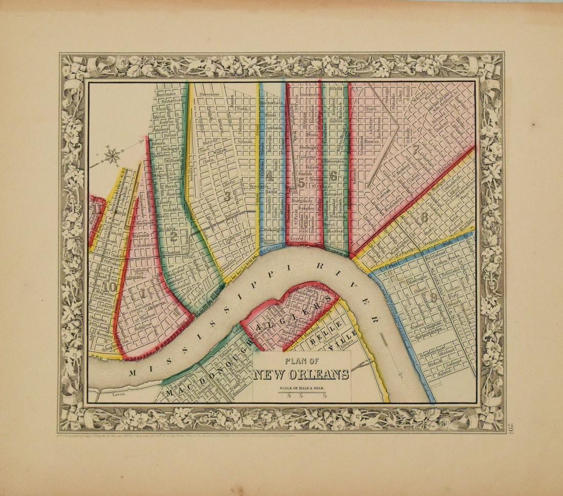 1860 Mitchell Map of New Orleans -- Plan of New Orleans (1 of 1)