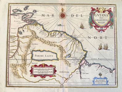 Amazon region and Guyana’s, c1635 by J. jansson.