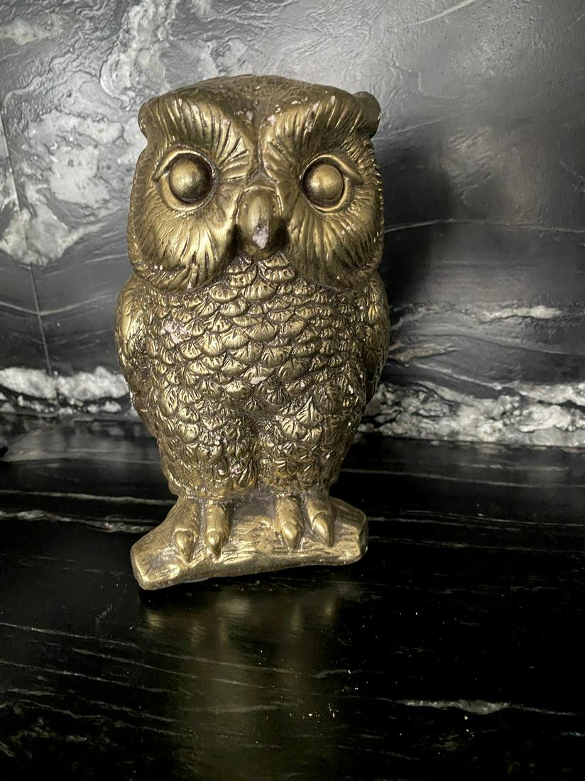Extraordinary Vintage Plaster Statue shaped like an Owl (1 of 8)