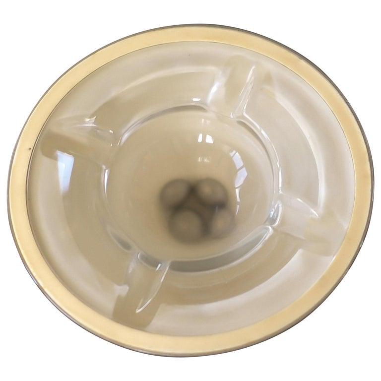 “Bowling” Piece by Yonel Lebovici for Atelier A: Rare art piece ashtray by Yonel Lebovici. Interesting Kinetic sculpture. Documented in the “Atelier A” book by Francoise Jollant Kneebone and Chloé Braunstein. Materials Ceramic, Glass, Chrome Co