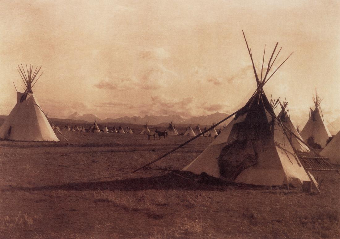 EDWARD CURTIS - Piegan Encampment, 1900 (1 of 1)