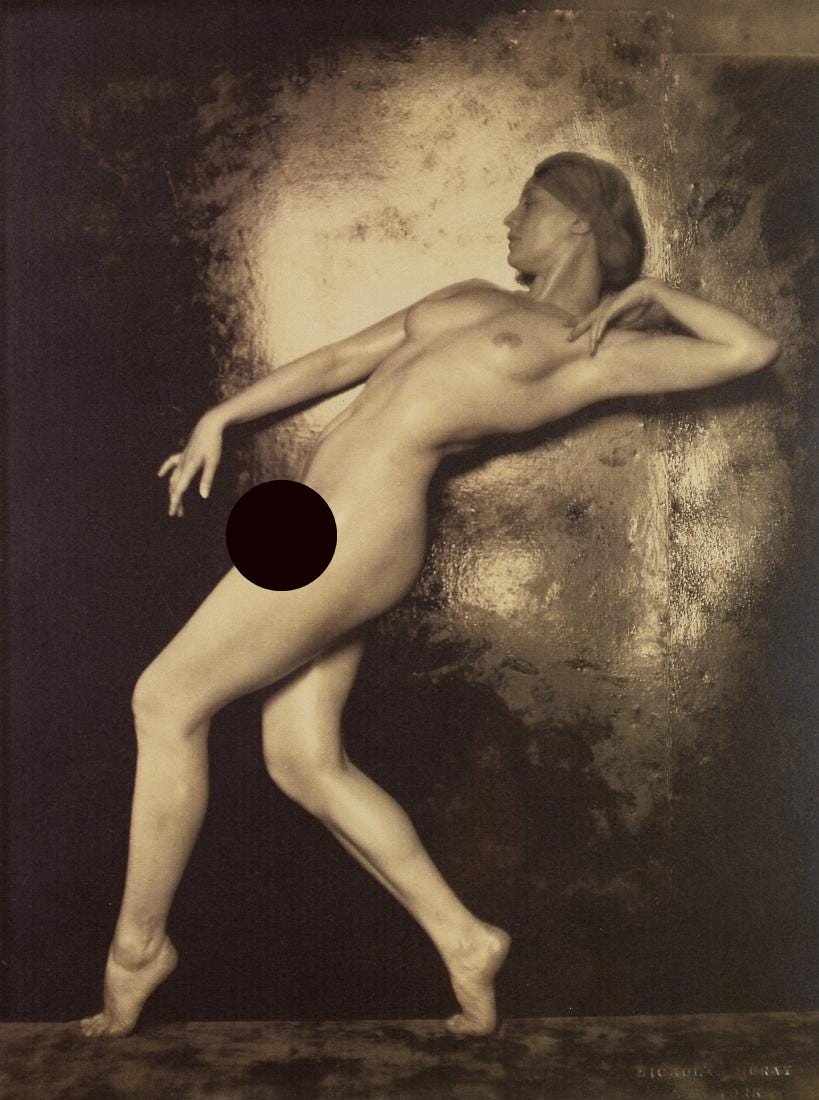 NICKOLAS MURAY - Nude Dancer, 1925: Artist: Nickolas Muray Title: Nude Dancer, 1925 Medium: Photo Litho, 2000, Italy Dimensions:6.9x9.3" Description: Heat Wax Mounted on 11x14" Conservation Board Artist Bio: Nickolas Muray (1892 - 1965)