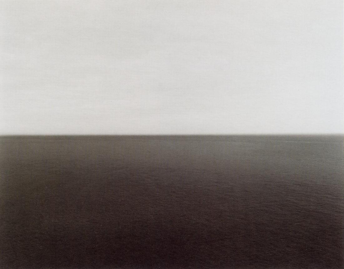 HIROSHI SUGIMOTO - Irish Sea, Isle of Man I, 1990: Artist: Hiroshi Sugimoto Title: Irish Sea, Isle of Man I, 1990 Medium: Photo Litho, 2000, USA Dimensions:7.2x5.65" Description: Heat Wax Mounted on 8.5x11" Conservation Board Artist Bio: Hiroshi Sugim