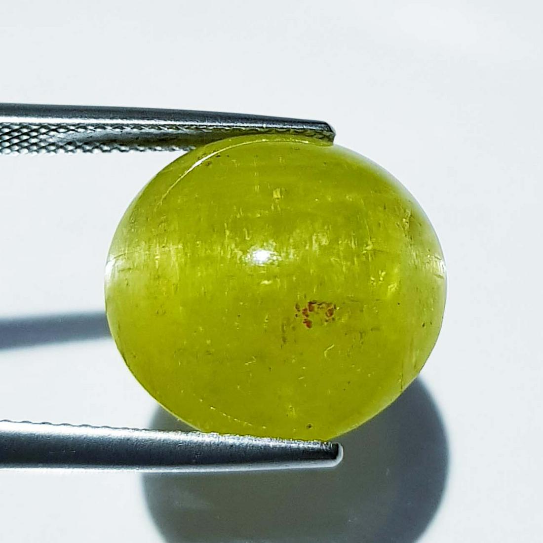 21.05 ct Natural Apatite cat's Eye: No Reserve! Title: 21.05 ct Natural Apatite cat's Eye Color/Clarity: Opaque Gemstones: Loosegemstone Carat Weights: 21.05 Size/Dimensions: 15.70 x 15.00 x 10.55 Additional Information: Round - Jharkha
