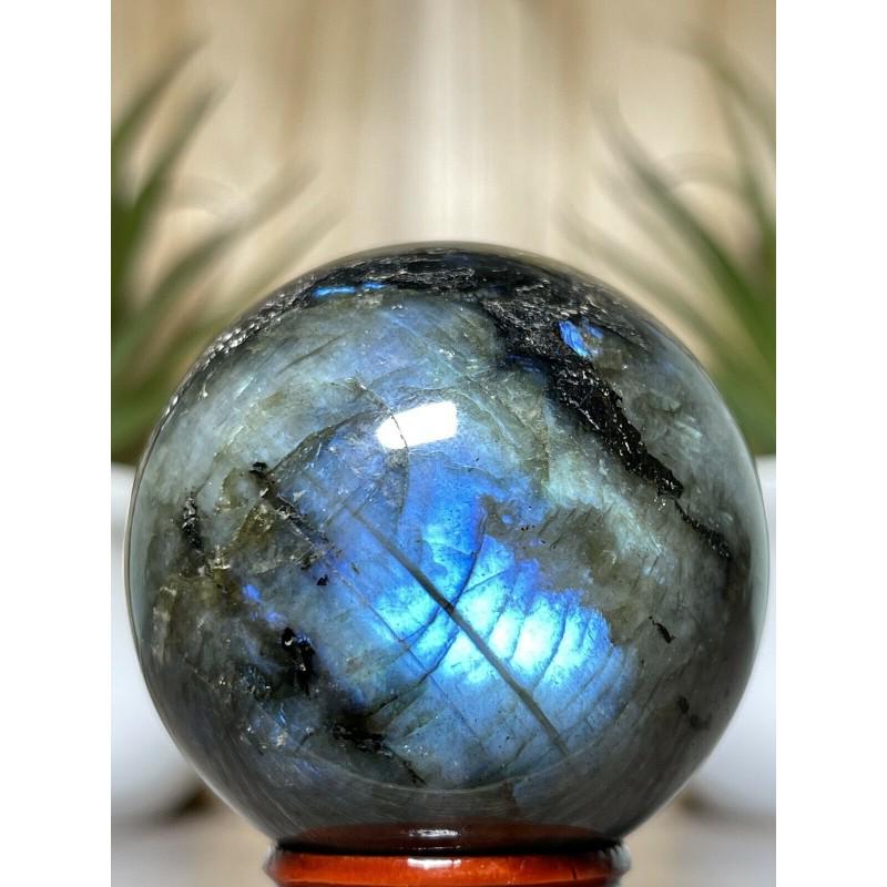 Rainbow labradorite sphere ball crystal mineral stone (1 of 5)